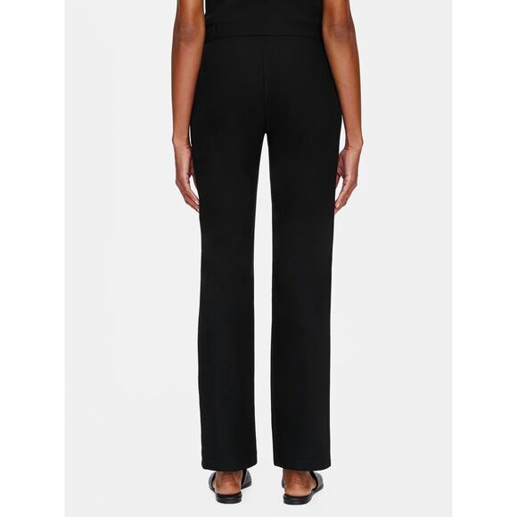 Eileen Fisher System Stretch Crepe Straight Pant Easy Fit Pull On Black Size XL - Picture 8 of 9